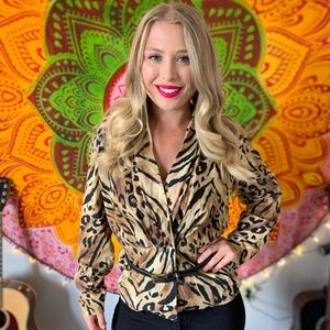 //VINTAGE// Leopard print blazer